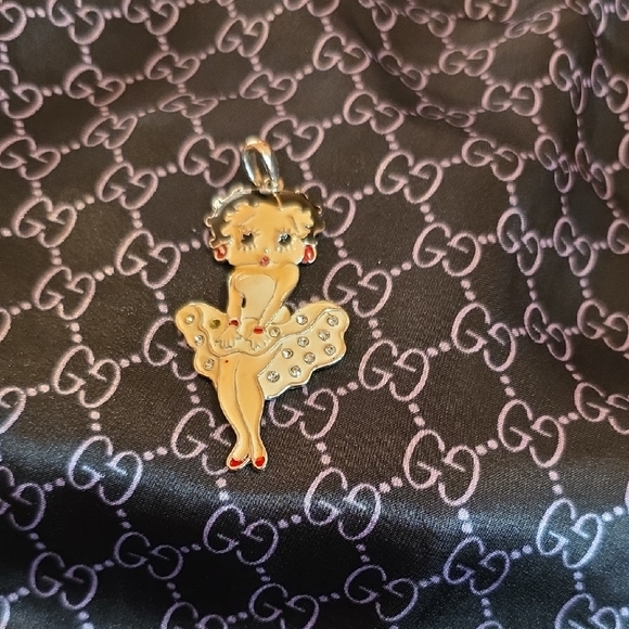 Betty Boop Red and Silver Playful Earrings - Picture 1 of 5